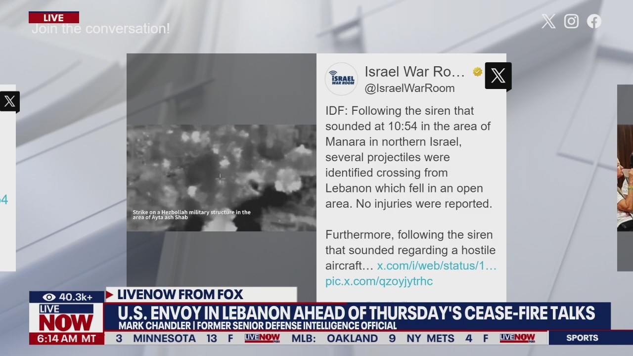 U.S. Envoy in Lebanon ahead of cease-fire talks