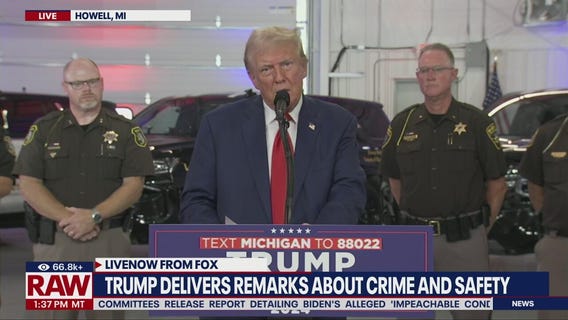 Donald Trump delivers remarks on crime and security