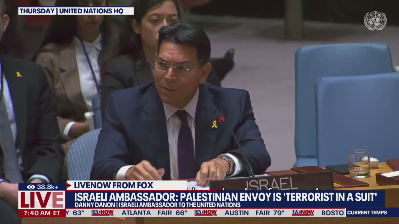 Israeli UN envoy: "You are a terrorist in a suit!"
