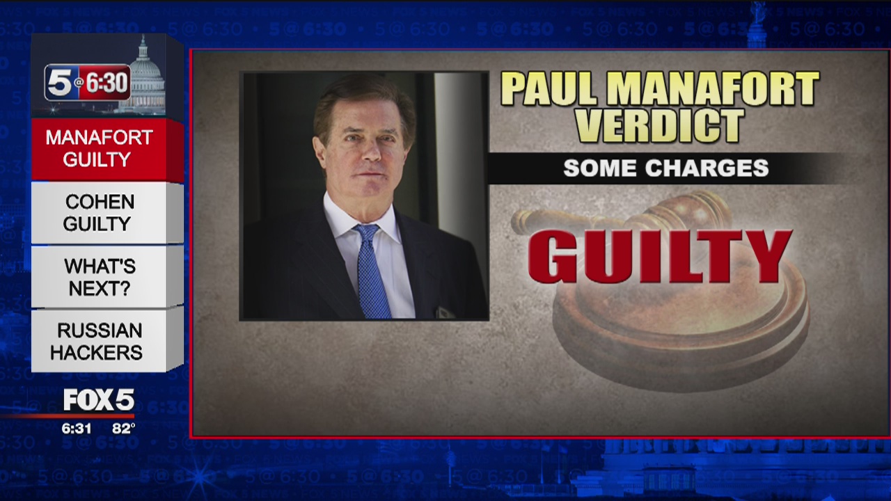 Paul Manafort found guilty of 8 charges