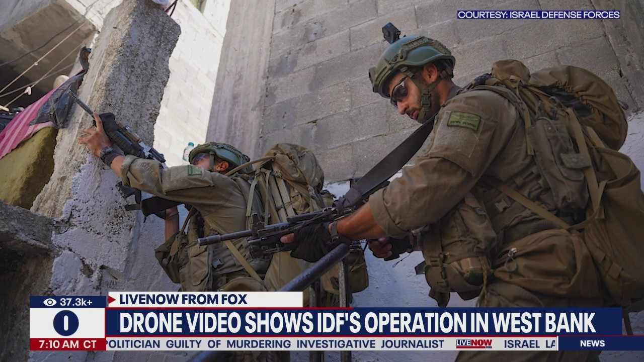 Drone video shows IDF's operation in the West Bank