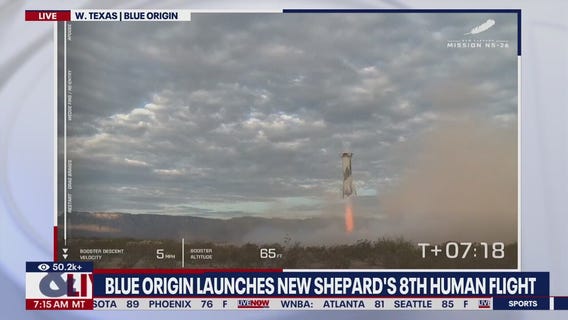 Blue Origin launches 8th crewed New Shepard flight