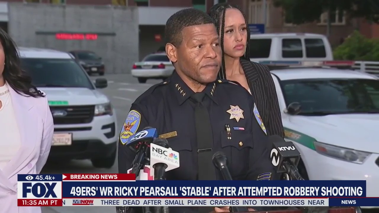 49ers receiver Ricky Pearsall 'stable' after shooting