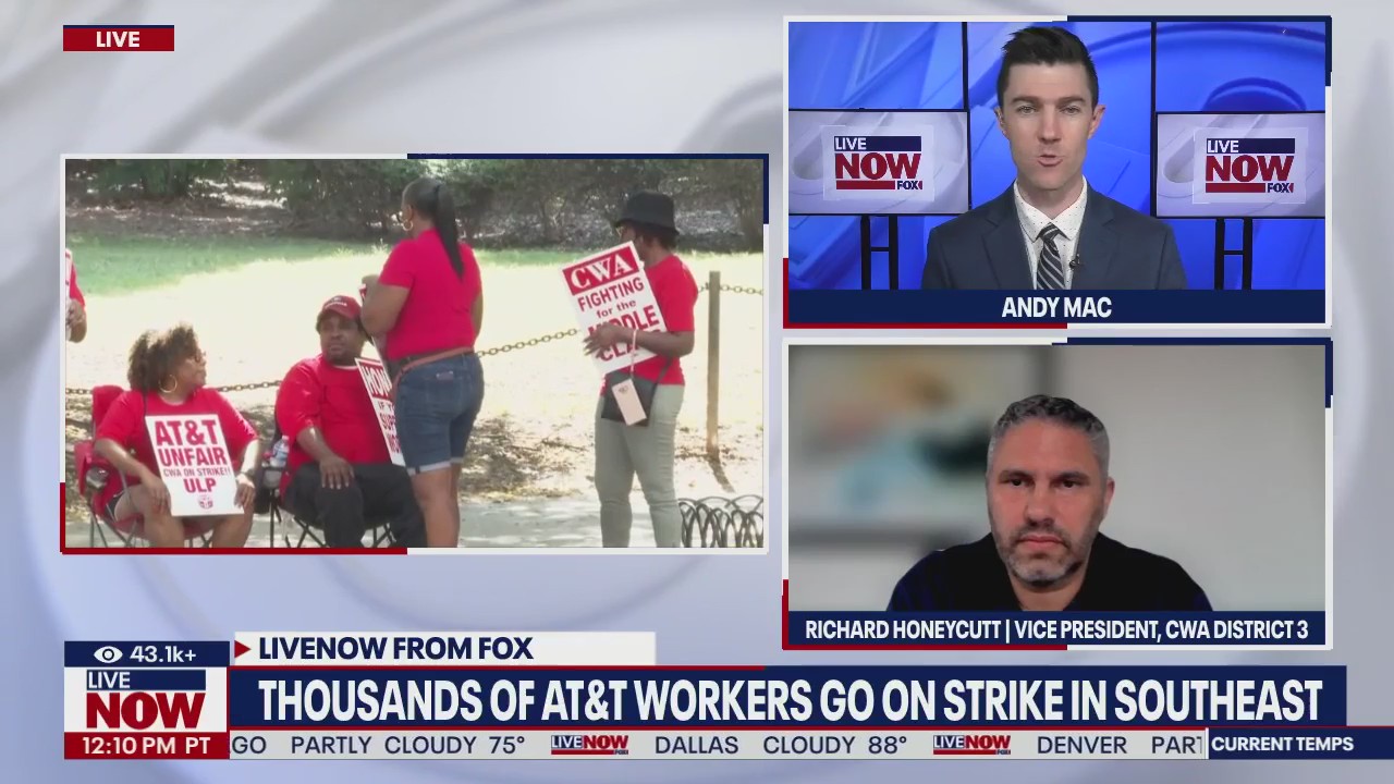 AT&T union workers on strike