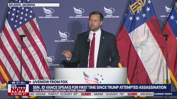 Vance first remarks since Trump assassination attempt