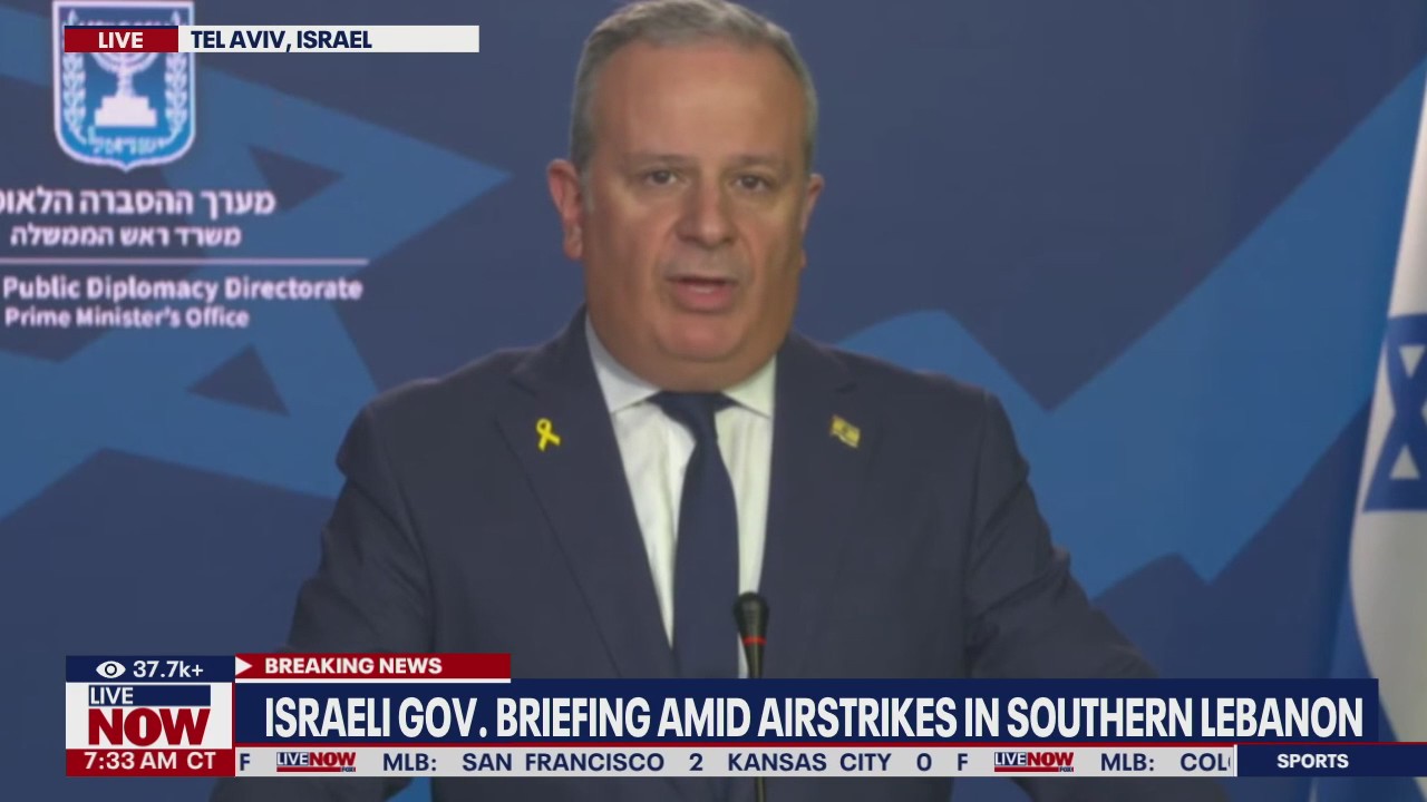 Israeli govt. briefing amid airstrikes in Lebanon