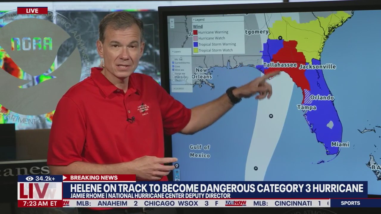 Helene on track to become dangerous Category 3