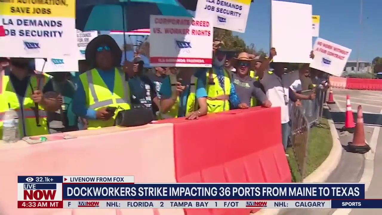 Strike impacting 36 ports from Maine to Texas