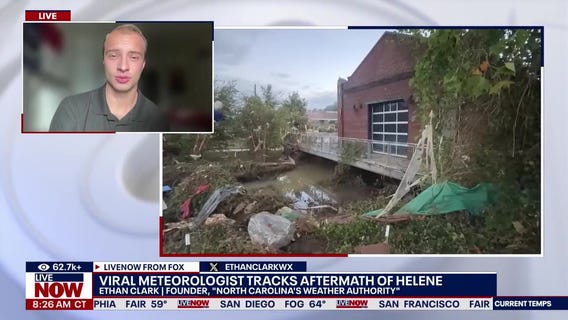 Viral meteorologist tracks Helene's aftermath