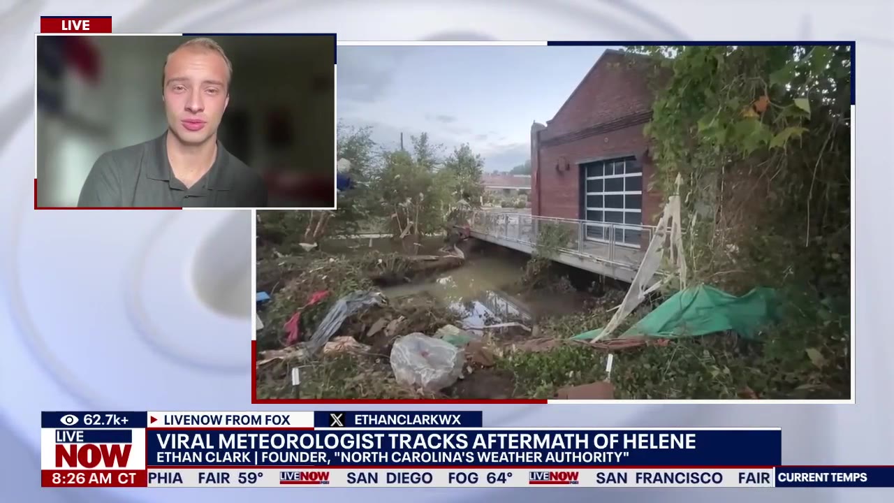 Viral meteorologist tracks Helene's aftermath