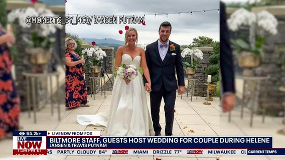 Hotel staff, guests host wedding during Helene
