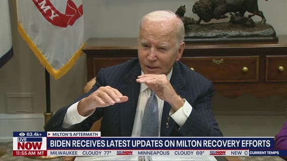 Biden receives updates on Milton recovery efforts
