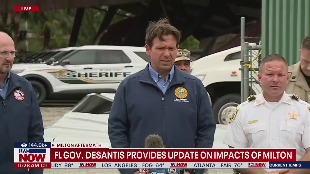 FL governor provides update on Milton impacts