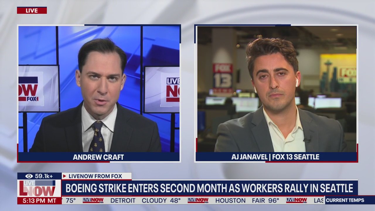 Striking Boeing workers rally in Seattle