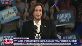 WATCH: Harris rallies in battleground North Carolina