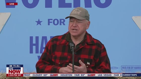 Tim Walz campaigns in battleground Pennsylvania