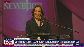 Harris speaks at Sunday church service in Georgia