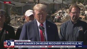 Trump remarks on Helene recovery in Ashville, NC
