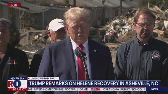 Trump remarks on Helene recovery in Ashville, NC