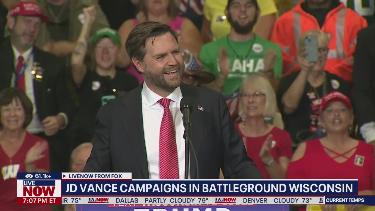 JD Vance campaigns in Wisconsin