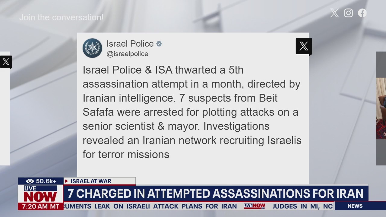 7 charged in attempted assassinations for Iran