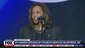 VP Harris speaks at church service in Detroit