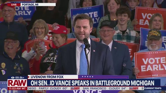 JD Vance campaigns in battleground Michigan