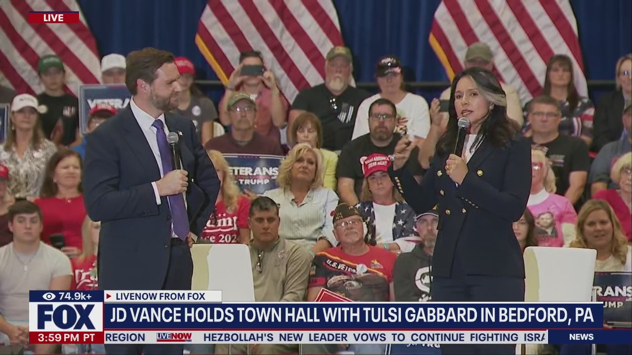 JD Vance, Tulsi Gabbard hold town hall in Penn.