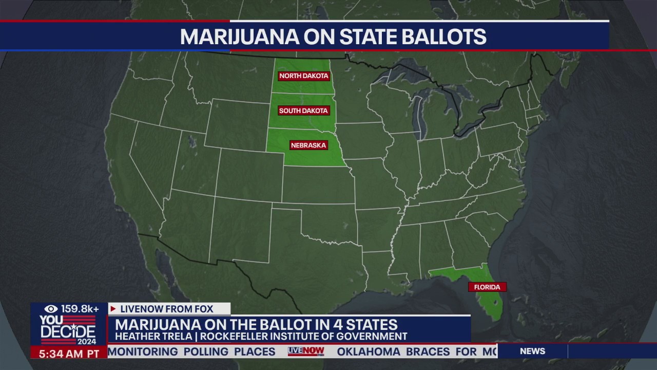 Election Day 2024: Marijuana on the ballot in 4 states