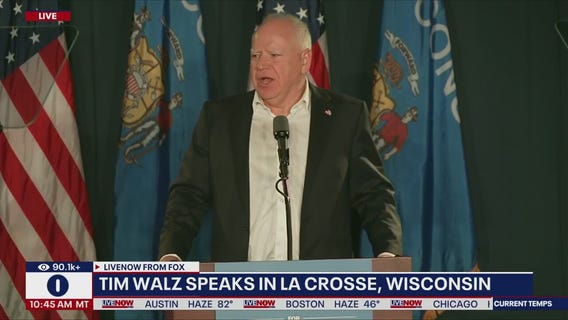 Tim Walz speaks in Wisconsin ahead of election