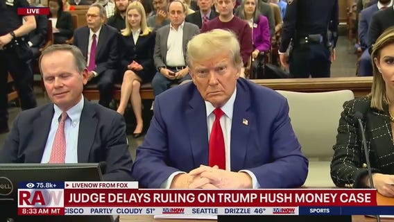 Judge delays ruling on Trump hush-money case