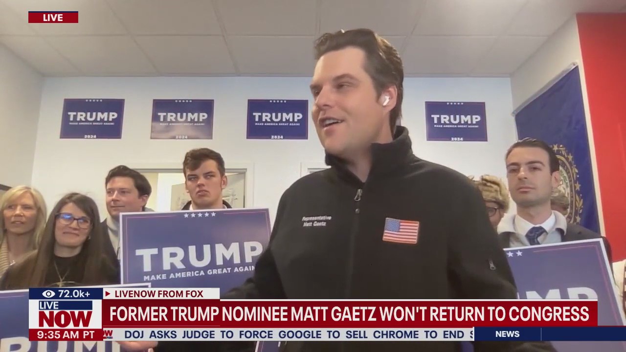 Gaetz says he won't return to Congress