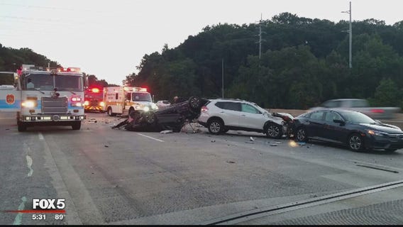 Man involved in Beltway crash jumps from American Legion Bridge to avoid being hit in 2nd crash