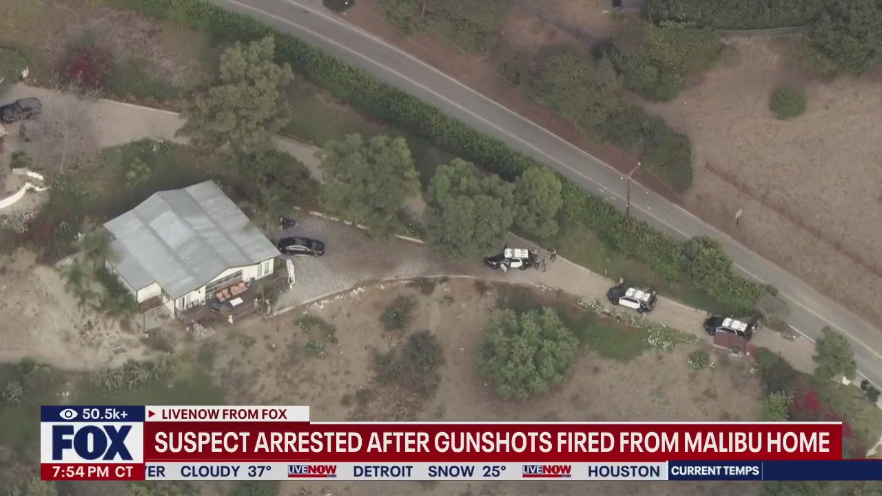 Suspect arrested after shooting at officers in Malibu, CA