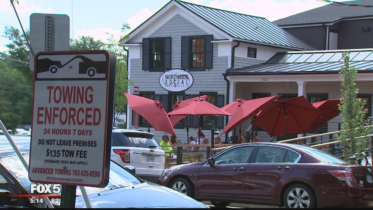 Spike in towing in Falls Church after opening of new coffee shop and restaurant