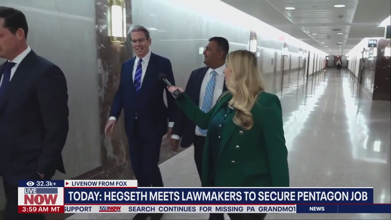 Hegseth on Capitol Hill to secure Pentagon spot