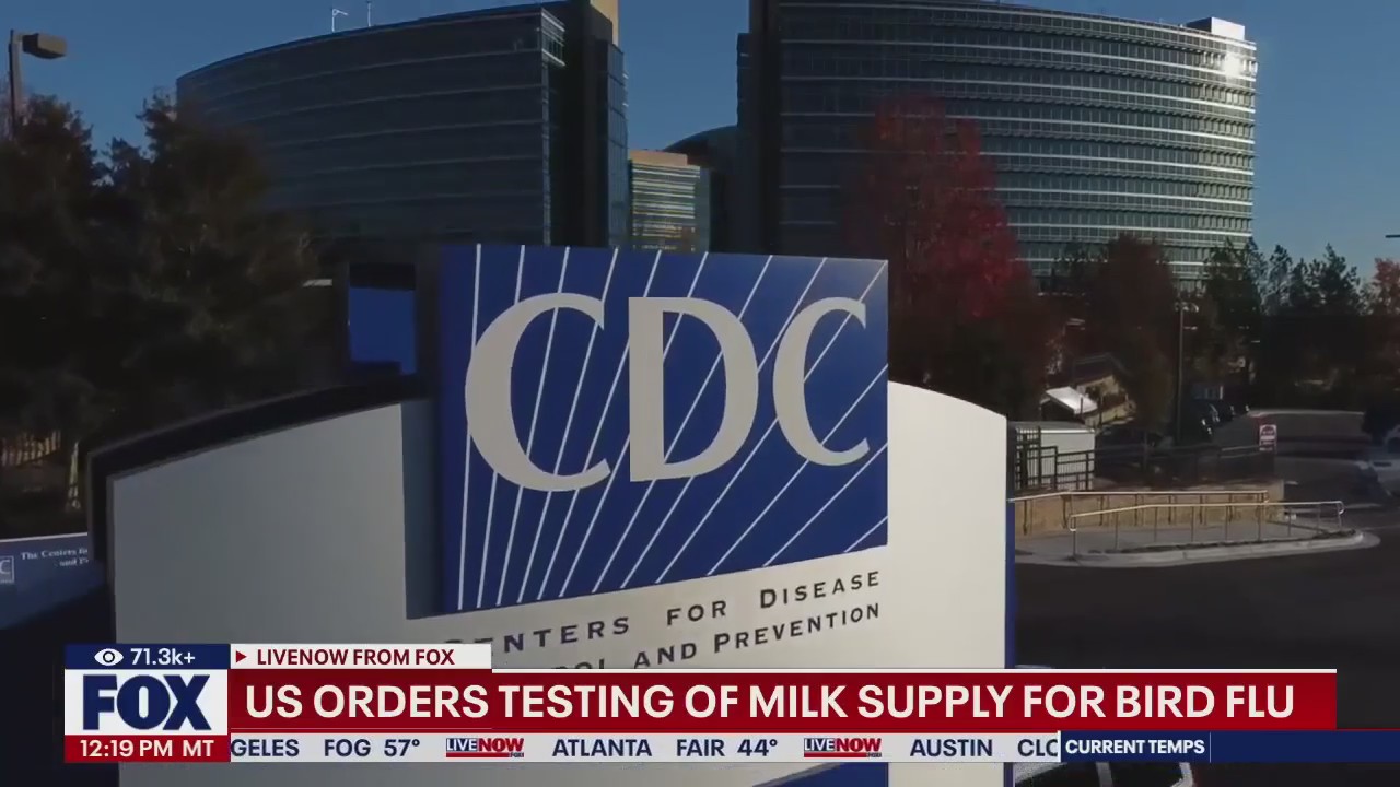 US orders testing of milk supply for bird flu