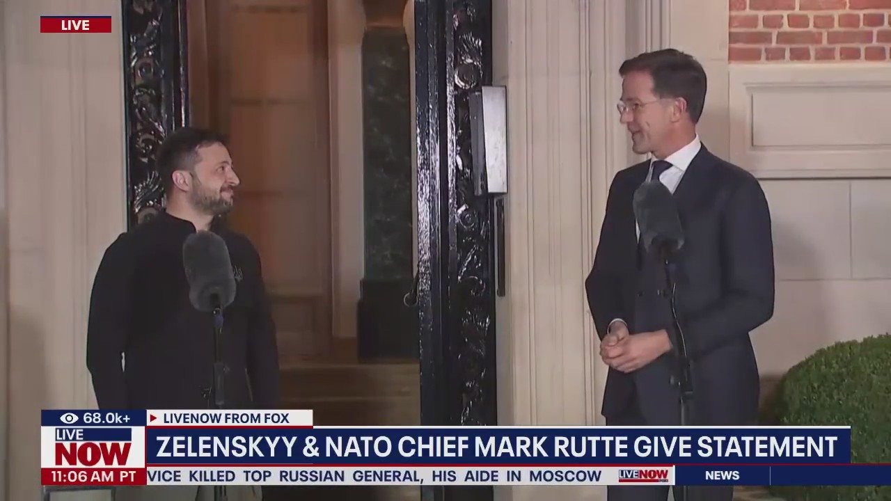 Zelenskyy & NATO chief Mark Rutte give statement
