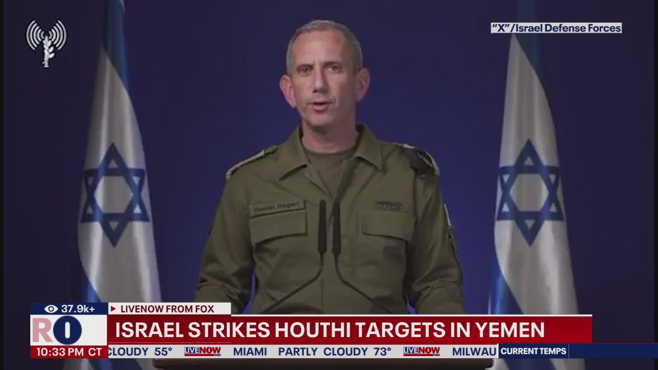 Israel strikes Houthi targets in Yemen