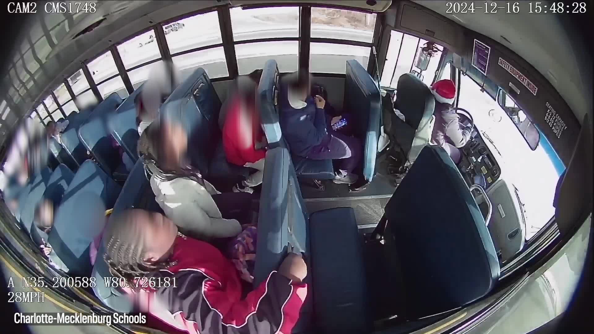 Kids panic after bullets fly through bus windows