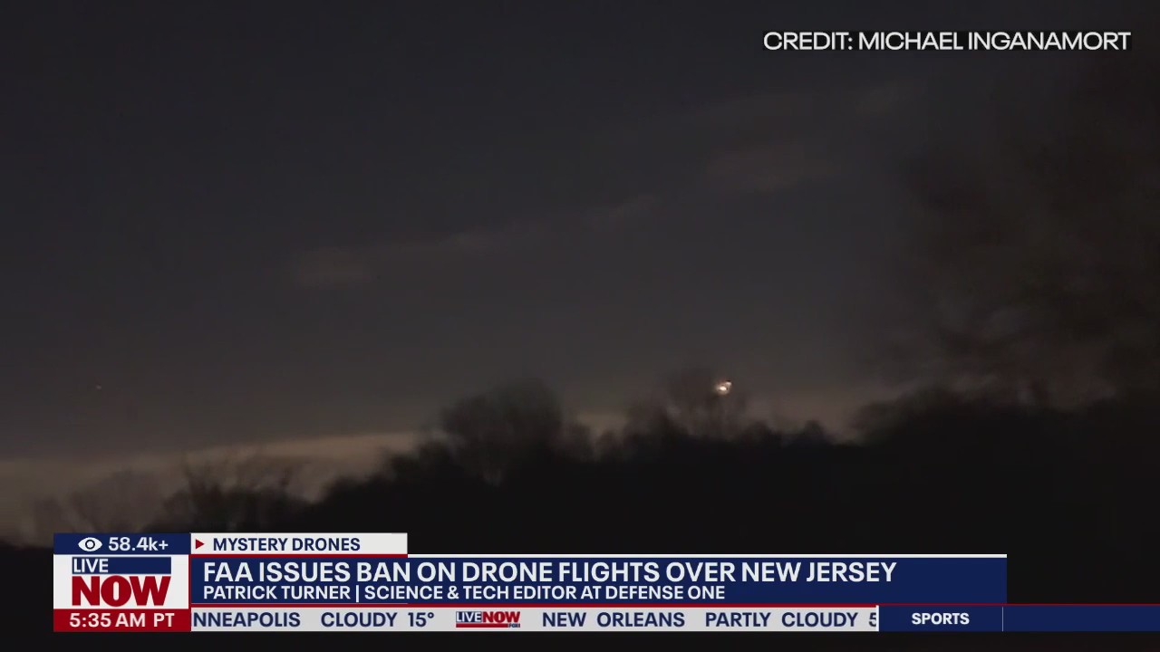 FAA issues ban on drone flights over New Jersey