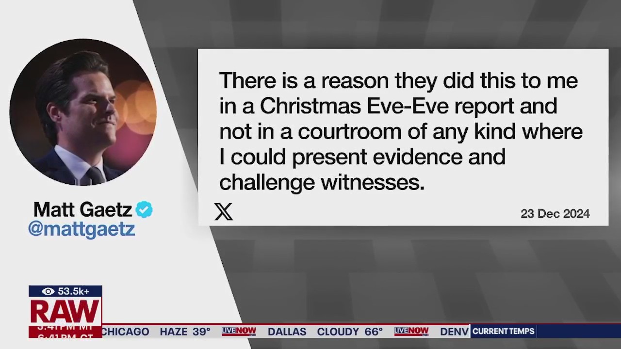 Matt Gaetz accused of paying women for sex