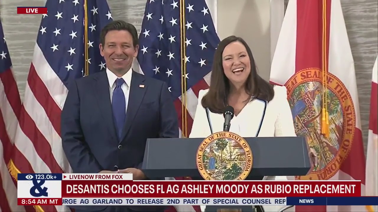 DeSantis chooses Ashley Moody as Rubio's replacement