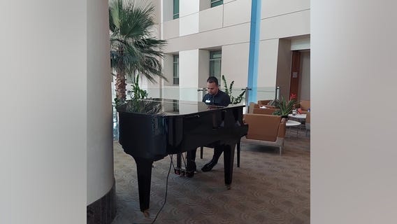 Manager plays piano for dying patient