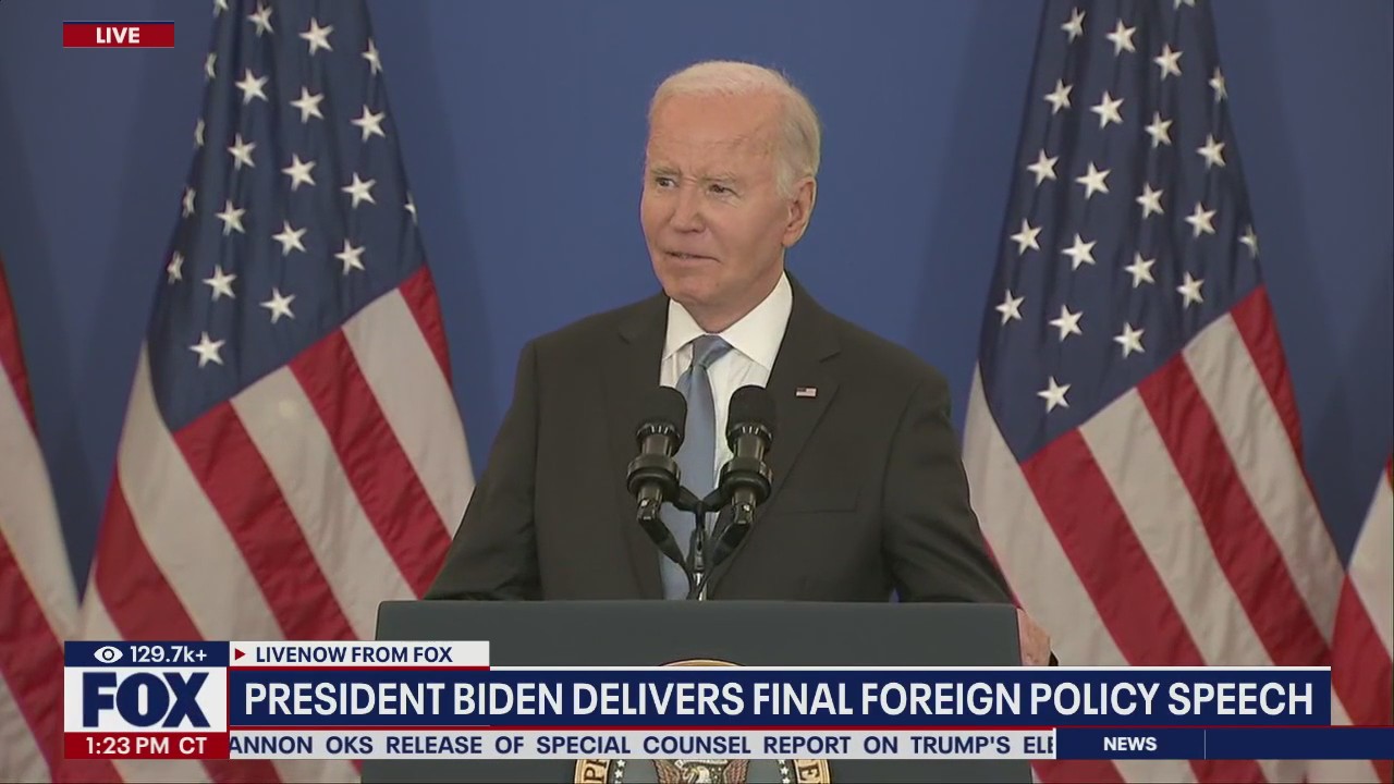President Biden delivers final foreign policy speech