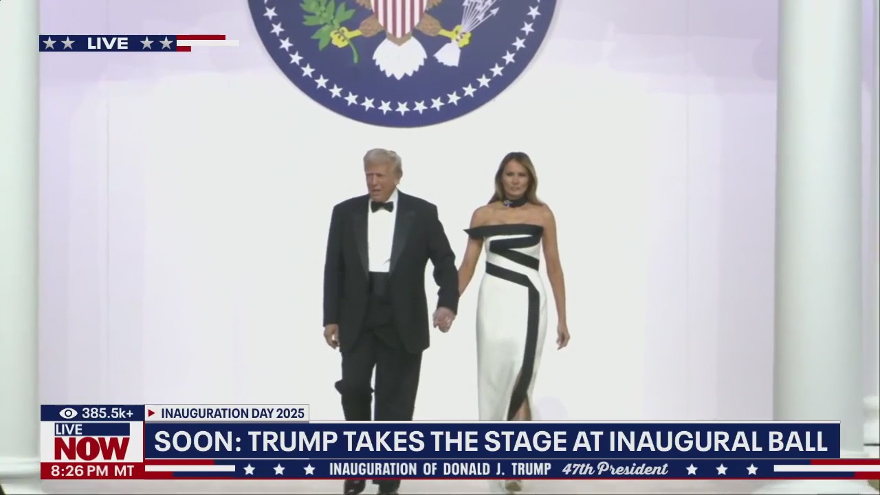 The Trumps dance at the Commander in Chief Ball