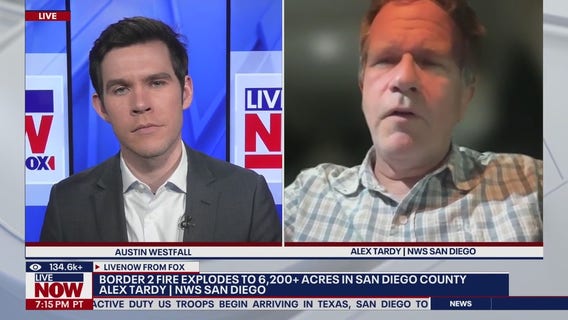 Border 2 Fire explodes to 6,200+ acres near San Diego