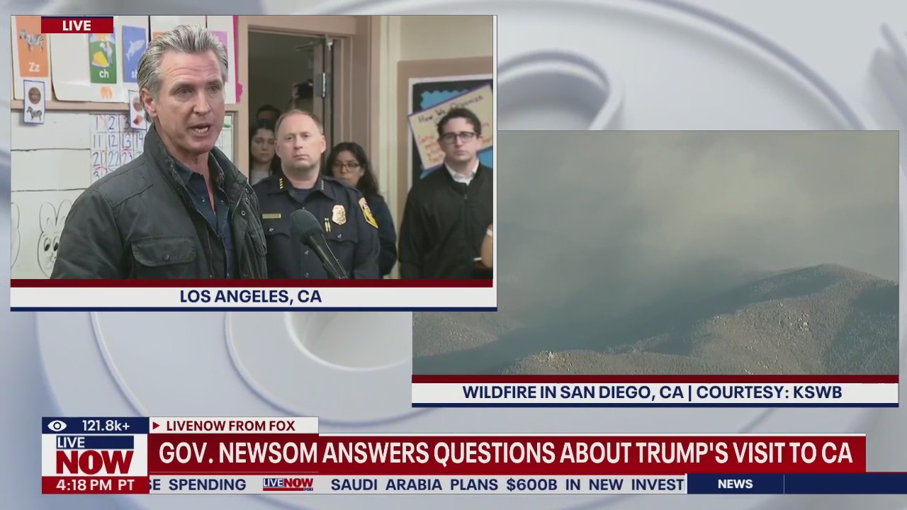 Newsom answers questions about Trump's visit to CA