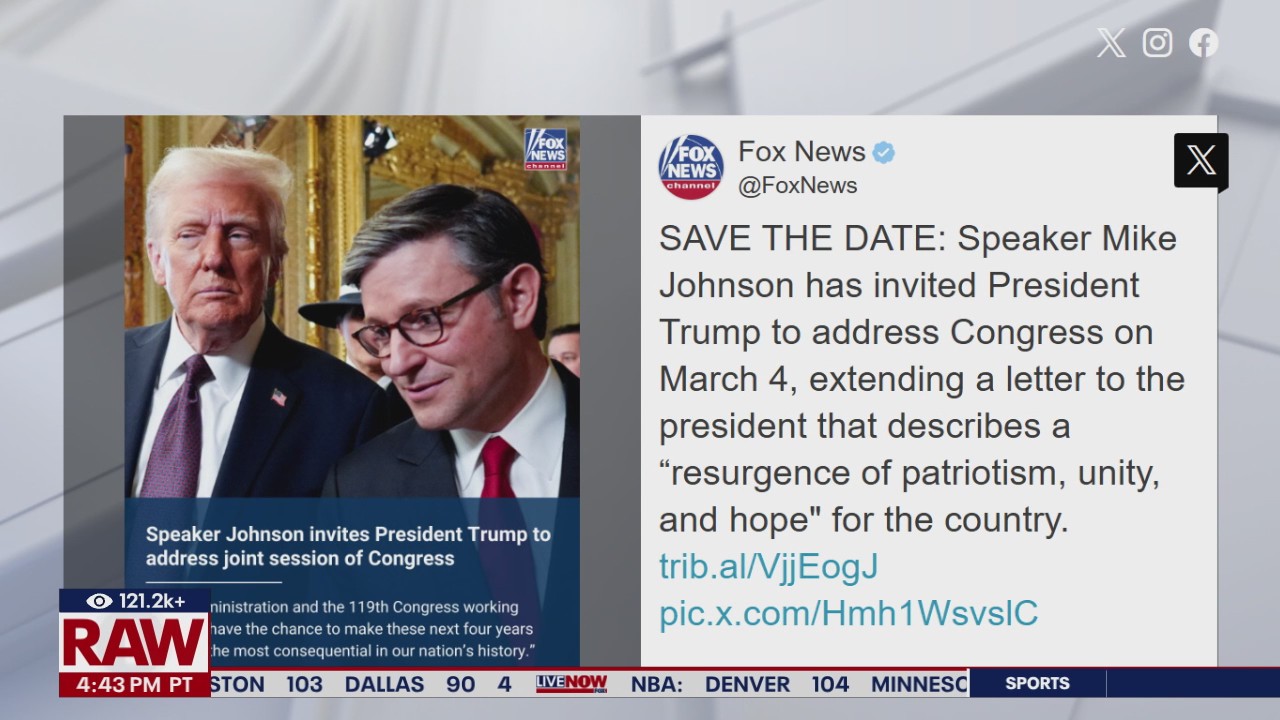 Speaker Johnson invites Trump to address Congress