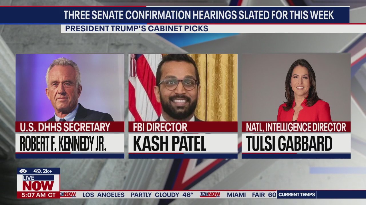 Senate confirmation hearings this week